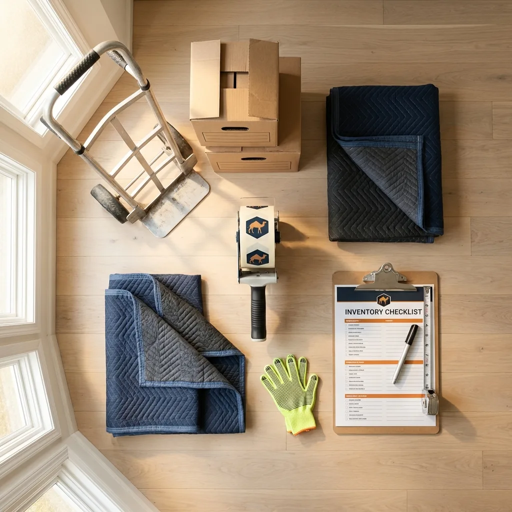 Professional moving supplies and packing materials layout for Wichita Falls residential relocations